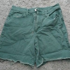 green shorts